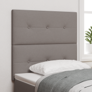 vidaXL LED Huvudgavel Taupe 90 cm Tyg