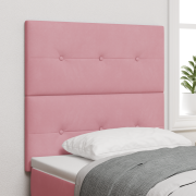 vidaXL LED Huvudgavel Rosa 100 cm Sammet