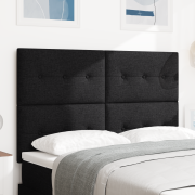 vidaXL LED Huvudgavel Svart 80 cm Tyg
