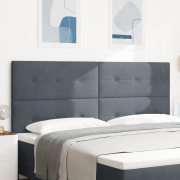 vidaXL LED Huvudgavel Mörkgrå 100 cm Sammet