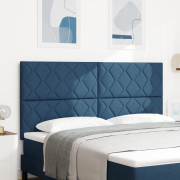vidaXL LED Sänggavel Diamantblock Design Blå 180 cm Tyg