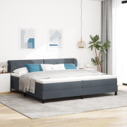 vidaXL Sängram med madrass Mörkgrå 200x200 cm Sammet