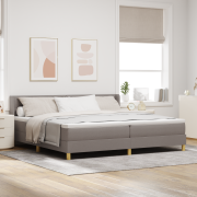 vidaXL Sängbotten med Madrass Taupe 200x200 cm Tyget