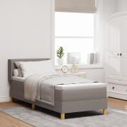 vidaXL Sängbotten med Madrass Taupe 80x200 cm Tyg