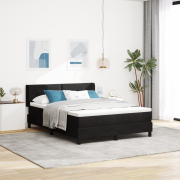 vidaXL Sängbotten med madrass Svart 140x190 cm Sammet