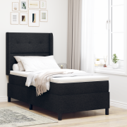 vidaXL Sängbotten med Madrass Svart 100x200 cm