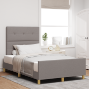 vidaXL Sängram Taupe 120x200 cm Tyg