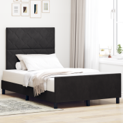 vidaXL Svart Sammet Sängram 120x200 cm