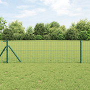 vidaXL Staketstolpar 52 st Grön Ø32 mm 80 cm Galvaniserad Stål
