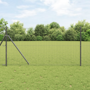vidaXL Stängselinlägg 52 st Grå Ø32 mm 190 cm Galvaniserat Stål