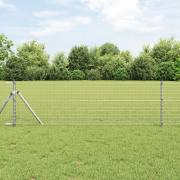 vidaXL Stängselstolpar 26 st Ø32 mm 80 cm Galvaniserad Stål