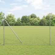 vidaXL Stängselposter 52 st Ø32 mm 210 cm Galvaniserat stål