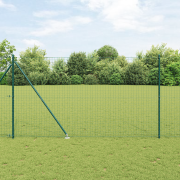 vidaXL Staketpinnar med spets 26 st Ø32 mm 180 cm Galvaniserad stål