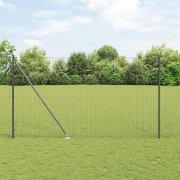 vidaXL Staketrör med Spik 52 st Ø32 mm 170 cm Galvaniserat Stål