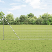 vidaXL Staketstolpar med Spik 26 st Ø32 mm 170 cm Galvaniserat Stål