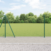 vidaXL Staketstolpar med basplattor 52 st Ø32mm 78,5cm galvaniserad st...