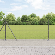 vidaXL Staketstolpar med Basplattor 52 st Ø32mm 90cm Galvaniserat Stål