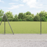 vidaXL Stolpar med Basplattor 26 st Ø32mm 78,5cm Galvaniserad Stål