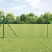 vidaXL Euro Stängsel med 7 Poster 1.2x10 m Galvaniserat stål Grön