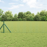 vidaXL Eurostängsel med 13 poster 0.4x50 m Galvaniserad stål Grön