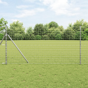 vidaXL Eurostängsel med 7 stolpar 1.2x10 m Galvaniserat stål