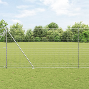 vidaXL Euro Staket med 7 Spikposter 1.5x10 m Galvaniserat Stål