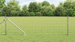 vidaXL Euro Stängsel med 13 Spikposter 0.6x25 m Galvaniserat Stål