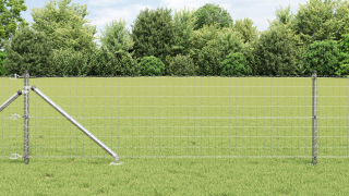 vidaXL Euro Staket med 13 Spikposter 0.4x50 m Galvaniserat Stål
