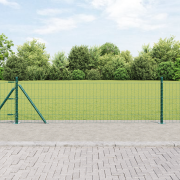 vidaXL Euro stängsel med 13 flänsade stänger 0.4x50 m galvaniserat stå...