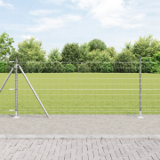 vidaXL Euro Fence med 7 flänsade inlägg 0.8x10 m galvaniserat stål