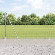 vidaXL Eurofence med 7 flangade inlägg 1.6x10 m galvaniserad stål