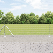 vidaXL Eurostängsel med 13 flänsade poster 0.6x50 m galvaniserat stål