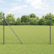 vidaXL Kedjestaket Set om 2 Grå Stål 25 x 1.5 m Hållbar Kedjestaket
