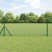 vidaXL Staketstolpeset Set om 2 Grön Metall 10 x 0.5 m Hållbar