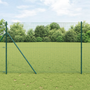 vidaXL Staketpostset Set om 2 Grön Pulverlackerat stål 25 x 1,5 m