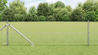 vidaXL Staketstolpe Set Set om 2 Galvaniserat stål 10 x 0.5 m Hållbart