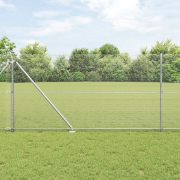 vidaXL svetsat nätstängsel med 7 spikpinnar 1,2x10 m galvaniserat stål