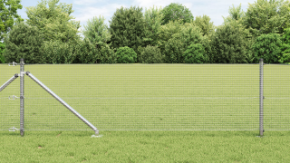vidaXL Svetsat tråd stängsel med 13 spikposter 0.4x50 m Galvaniserad s...