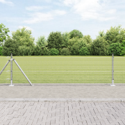 vidaXL Fäkt Stolpe Set 25 x 0,5 m Set med 2 Galvaniserat stål Hållbar