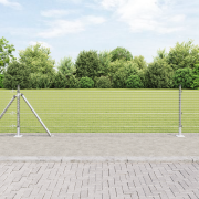 vidaXL Svetsat Trådstängsel med 13 Flanged Posts 0.5x100 m Galvanisera...
