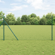 vidaXL Hexagonstängsel Grön 1,5 x 100 m Stål