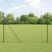 vidaXL Hexagon Fence Grå 1.5x10 m Stål