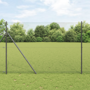 vidaXL Hexagon Staket Grå 1.6x10 m Stål