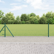 vidaXL Hexagonstängsel Grön 0,6x25 m Stål