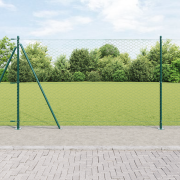vidaXL Hexagonstängsel Grön 1.4x100 m Stål