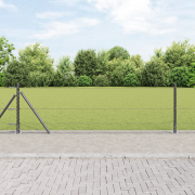vidaXL Hexagon-stängsel Grå 0.6x10 m Stål