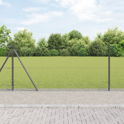 vidaXL Hexagon Stängsel Grå 0.8x50 m Stål