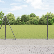 vidaXL Hexagon Stängsel Grå 1.6x50 m Stål