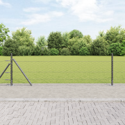 vidaXL Hexagon staket Grå 0,4x100 m Stål
