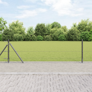 vidaXL Hexagonstaket Grå 0.6x100 m Stål
